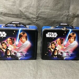 Star Wars Tin Metal Lunch Box Bundle Set of 2 Tin Box 2010